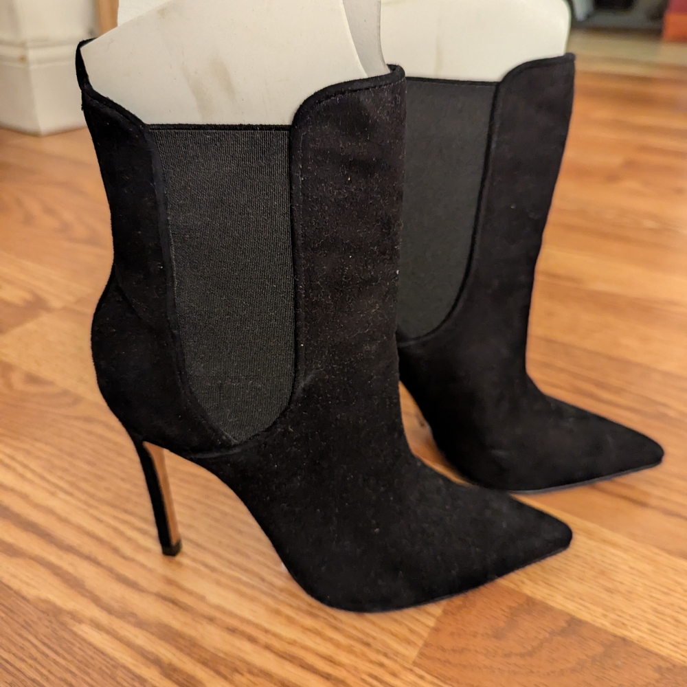 SCHUTZ Black Heeled Boots with Stiletto Heel